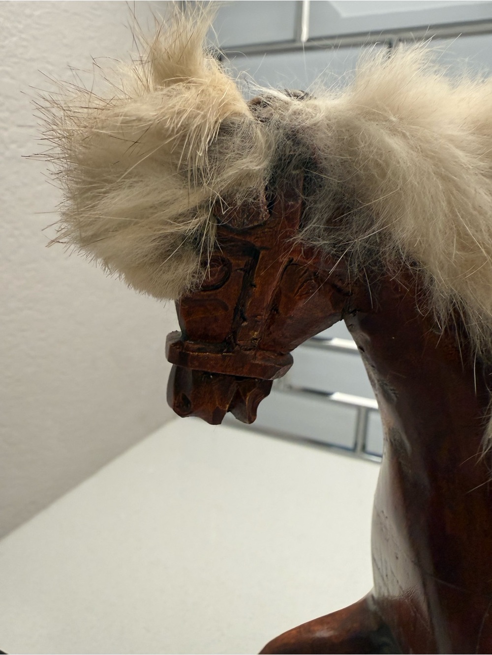 Vintage Sarreid Hand-carved Wooden Rocking Horse Made in Spain - Picture 6 of 17